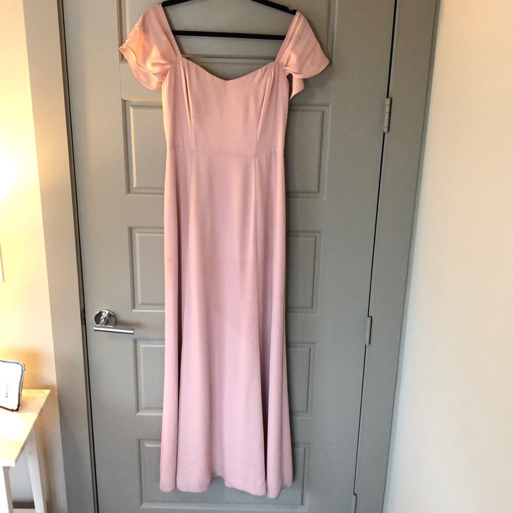 Blush bridesmaid dress